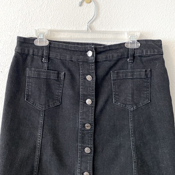 Chaps Denim Skirt Black Size 12 - Picture 3 of 5